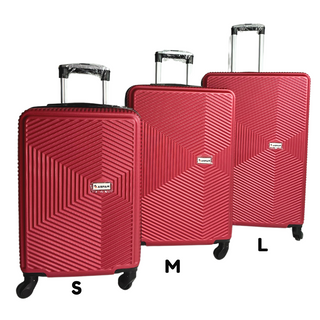 Fiber 3 Piece Luggage Trolley Set