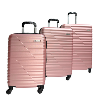 Fiber 3 Piece Luggage Trolley Set